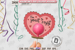 Valentine’s Day Lollipop Holder Laser Cut|Sucker Holder SVG Product Image 1
