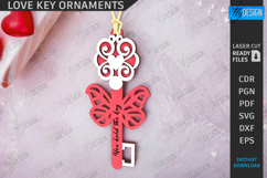 Valentine Key Ornaments Laser Cut Bundle|Valentine&#039;s Day SVG Product Image 7
