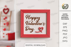 Valentine's Day Mini Wall Decor Laser Cut. Wall Decor SVG Product Image 1