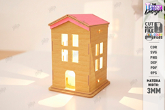 Valentine's Candle Houses Laser Cut Bundle | Candle Holders Product Image 10
