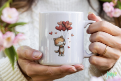 Valentine's Day Orange Cat Clipart Product Image 2