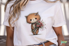 Valentine's Day Orange Cat Clipart Product Image 2