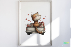 Valentine's Day Orange Cat Clipart Product Image 5