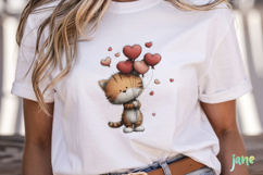 Valentine's Day Orange Cat Clipart Product Image 2