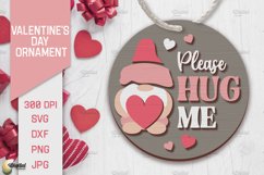 Valentine&#039;s Day Ornament LaserCut Bundle. Round Ornament SVG Product Image 4