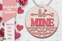Valentine&#039;s Day Ornament LaserCut Bundle. Round Ornament SVG Product Image 8