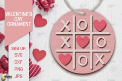 Valentine&#039;s Day Ornament LaserCut Bundle. Round Ornament SVG Product Image 9