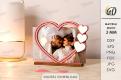 Valentine's Day Photo Frame Laser Cut. Picture Frame SVG Product Image 1