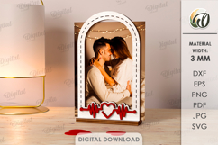 Valentines Photo Frames Bundle Lasercut. Picture Frame SVG Product Image 11