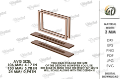 Valentines Photo Frames Bundle Lasercut. Picture Frame SVG Product Image 3