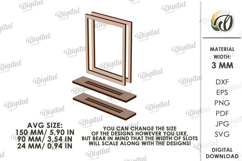 Valentine's Day Photo Frame Laser Cut. Picture Frame SVG Product Image 2