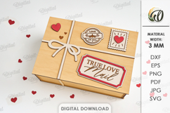 Valentine&#039;s Day Post Box Laser Cut. Valentine Mail Box SVG Product Image 1