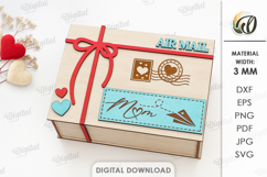 Valentine's Day Post Box Laser Cut. Valentine Mail Box SVG Product Image 1