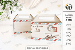 Valentine's Day Post Box Laser Cut. Valentine Mail Box SVG Product Image 1