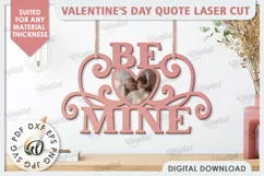 Valentine's Day Quote Laser Cut. Wall Decoration SVG Product Image 1
