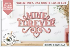 Valentine's Day Quote Laser Cut. Wall Decoration SVG Product Image 1