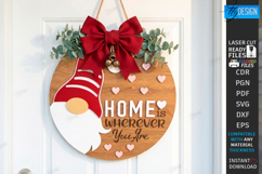 Valentine's Day Round Door Signs Laser Cut Bundle | Wall SVG Product Image 2