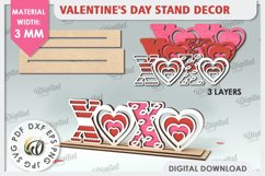 Valentines Day Stand Decor Laser Cut. XoXo SVG Product Image 2