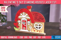 Valentine&#039;s Day Standing Houses Laser Cut Bundle|Stand Decor Product Image 4