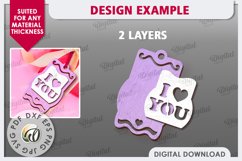 Valentine&#039;s Day Gift Tag Laser Cut. Valentine Sign SVG Product Image 2