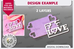 Valentine&#039;s Day Gift Tag Laser Cut. Valentine Sign SVG Product Image 2