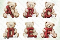 Valentine&#039;s Day Teddy Bear Letter Alphabet Product Image 6