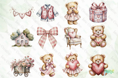 Valentine's Day Teddy Bears Clipart Bundle Product Image 9