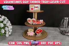 Valentines Day Tiered Tray SVG Laser Cut Bundle | Home Decor Product Image 2