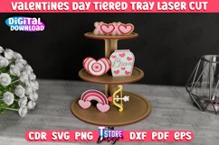Valentines Day Tiered Tray SVG Laser Cut Bundle | Home Decor Product Image 4