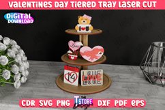 Valentines Day Tiered Tray SVG Laser Cut Bundle | Home Decor Product Image 5
