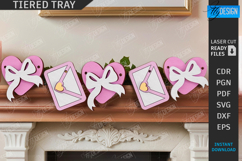 Valentine&#039;s Day Tiered Tray Laser Cut|Romantic Sign|Love SVG Product Image 1