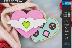 Valentine&#039;s Day Tiered Tray Laser Cut|Round Stand with Signs Product Image 10