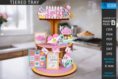 Valentine&#039;s Day Tiered Tray Laser Cut|Round Stand with Signs Product Image 1