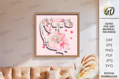 Valentine&#039;s Day Wall Decor Laser Cut. Wall Decor SVG Product Image 1