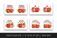 Valentine's Day mug wrap printable sublimation design Product Image 2