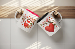 Valentine's Day mug wrap printable sublimation design Product Image 3