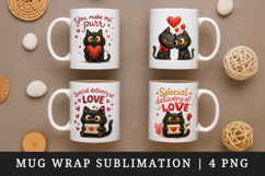 Valentine's Day mug wrap printable sublimation design Product Image 1