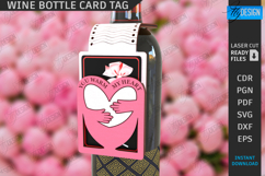 Valentine&#039;s Day Wine Bottle Tags Laser Cut|Wooden Card Tags Product Image 12