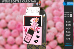 Valentine&#039;s Day Wine Bottle Tags Laser Cut|Wooden Card Tags Product Image 4