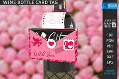 Valentine's Day Wine Bottle Tag Laser Cut | Valentine's Gift Product Image 1
