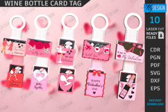 Valentine&#039;s Day Wine Bottle Tags Laser Cut|Wooden Card Tags Product Image 1
