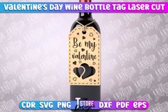 Valentine&#039;s Day Wine Bottle Tag Laser Cut | Wine Quotes SVG Product Image 1
