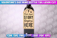 Valentine&#039;s Day SVGWine Bottle Tag Laser Cut|Wine Quotes SVG Product Image 11