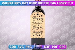 Valentine&#039;s Day Wine Bottle Tag Laser Cut | Wine Quotes SVG Product Image 1