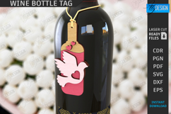 Valentine&#039;s Day Wine Bottle Hanging Tags Laser Cut Bundle Product Image 12