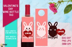 Valentine&#039;s Day Wine Bottle Tags Bundle. Gift Tags Paper Cut Product Image 4
