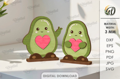 Valentine's Day Figurines Bundle Laser Cut. Stand Decor SVG Product Image 8