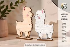 3D Valentine's Day Figurines Laser Cut. Stand Decor SVG Product Image 1