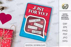3D Valentine's Day Gifts Bundle Lasercut. Valentine Card SVG Product Image 3