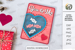 3D Valentine's Day Gifts Bundle Lasercut. Valentine Card SVG Product Image 7
